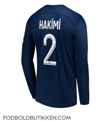 Paris Saint-Germain Achraf Hakimi #2 Hjemmebanetrøje 2022-23 Langærmet
